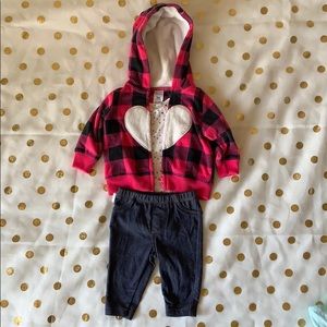 3-Piece Heart Little Jacket Set